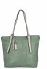 Uniwersalna Torebka Damska XL Shopper Bag firmy Hernan HB0213-1 Jasno Zielona/Beżowa